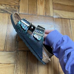 Birkenstock Sydney Iridescent Python Size 37
